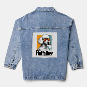 Veste En Jean Le Fluffather Caniche Vintage Drôle de Chien Mafia