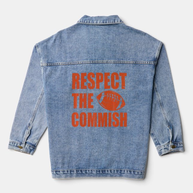 Veste En Jean Le Football Respecte Le Football Imaginaire Commun (Verso)