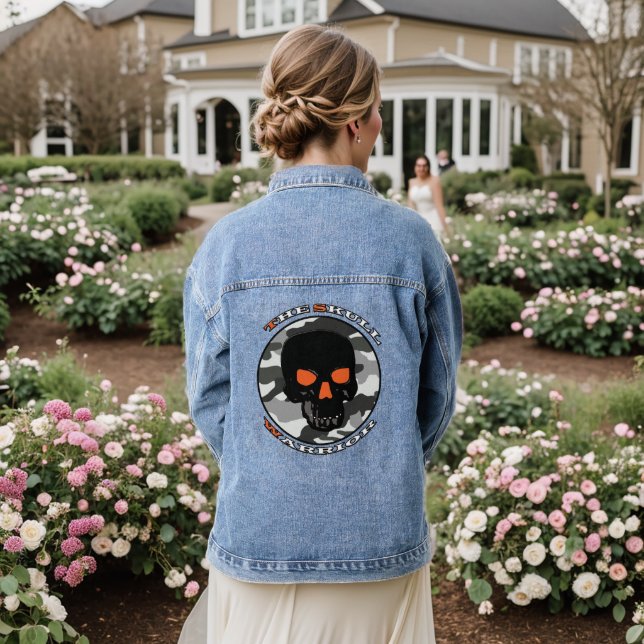 Veste En Jean Le guerrier crâne   (Mariage Retour)