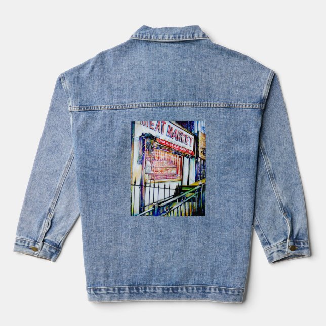 Veste En Jean Le jardin de la sagesse de l'East Village (Verso)