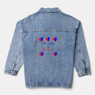 Veste En Jean Le mariage d'ajouter le nom du couple date de la l