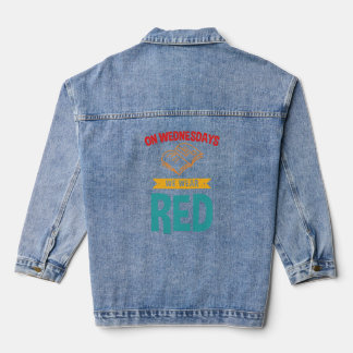 Veste En Jean Le mercredi nous portons le rouge enseignant rouge