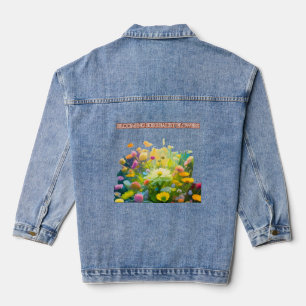 Veste En Jean Le paysage de fleurs de cerisiers, le soupir