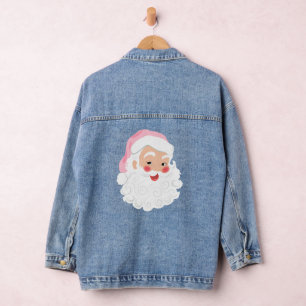 Veste En Jean Le Père Noël en Casquette rose Noël