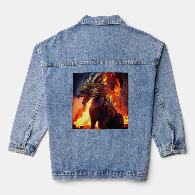 Veste En Jean Le souffle du dragon (Verso)