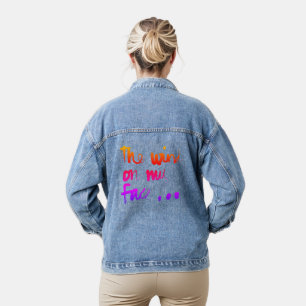 Veste En Jean Le Vent Sur Mon Visage - Arc-en-ciel