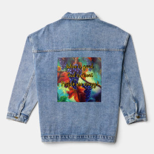 Veste En Jean Le vin est une bonne vigne