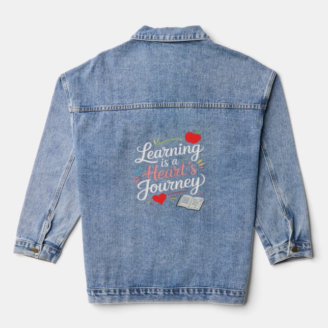 Veste En Jean Learning is a heart's journey (Verso)