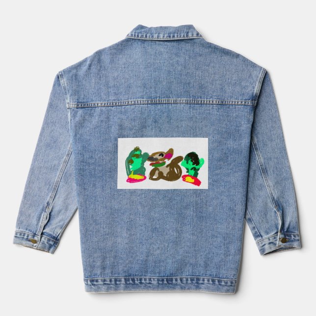 Veste En Jean les chihuahuas sont mignons (Verso)