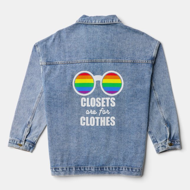 Veste En Jean Les Closets LGBT Pride Sont Pour Les Vêtements Rai (Verso)