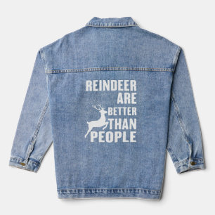 Veste En Jean Les femmes rennes sont meilleures que les gens Joy