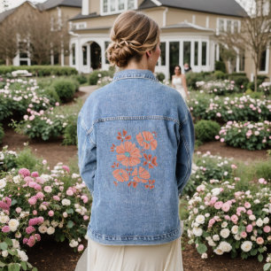 Veste En Jean Les fleurs hippies : Abstraite puissance de la fle