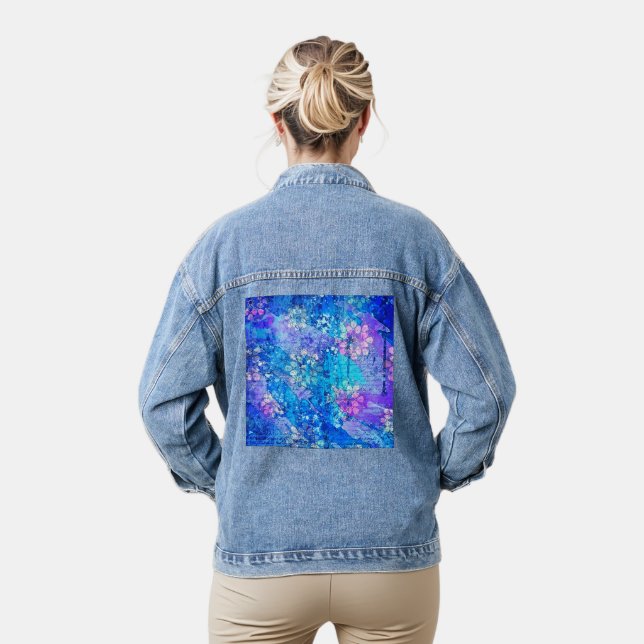 Veste En Jean Les fleurs se développent dans l'étang Sapphire (Modèle)