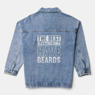 Veste En Jean Les meilleurs électriciens ont des barbes Tension 