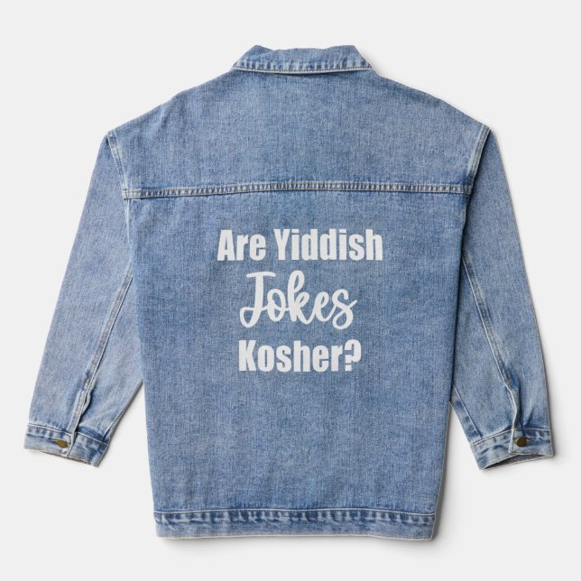 Veste En Jean Les plaisanteries yiddish Kosher Le dialecte juif  (Verso)