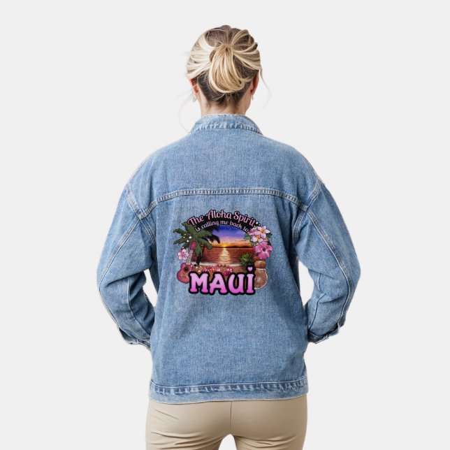 Veste En Jean L'Esprit Aloha me rappelle à Maui (Modèle)