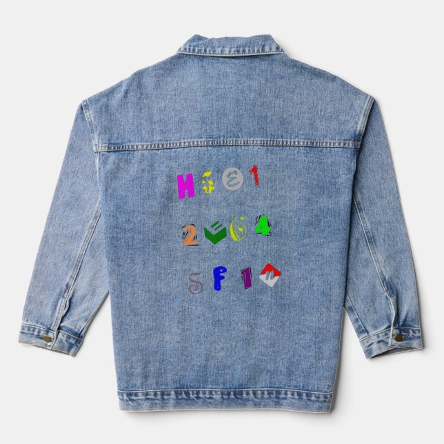 Veste En Jean Lettre et numéro bébé (Verso)