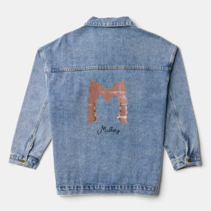 Veste En Jean Lettre M avec monogramme insignifiant