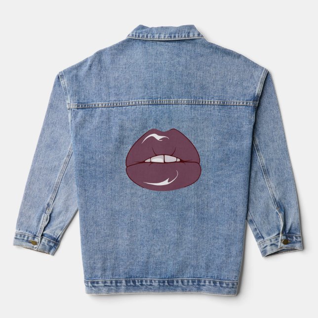 Veste En Jean Lèvres Brown cool (Verso)