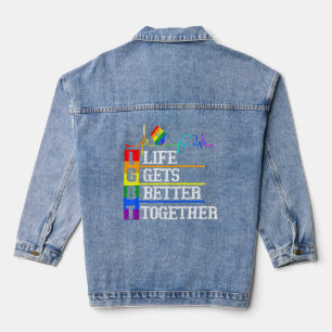 Veste En Jean Lgbt Life - Gets - Better - Together Hearbeat Rai