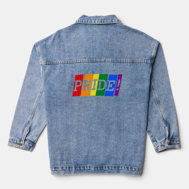Veste En Jean LGBT rainbow pride (Verso)