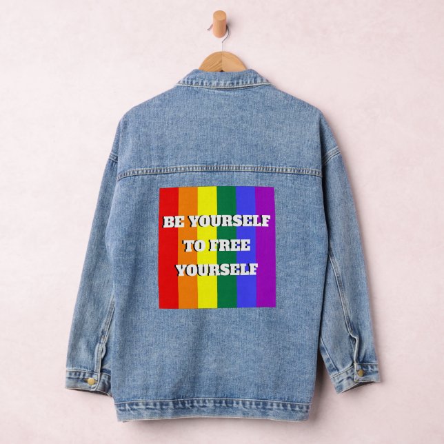 VESTE EN JEAN LGBTQ+ EQUALITY RAINBOW FLAG  (Hangar)