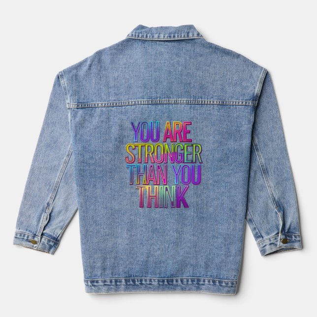 Veste En Jean Libérez votre force intérieure (Verso)