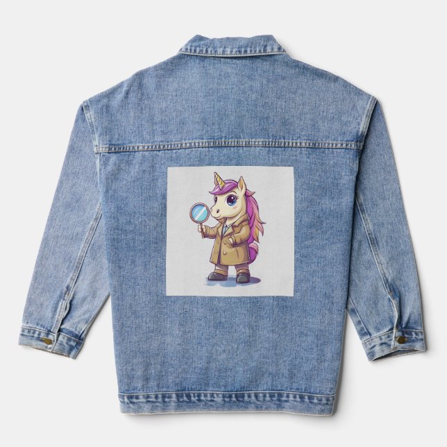 Veste En Jean Licorne Mystère Détective (Verso)