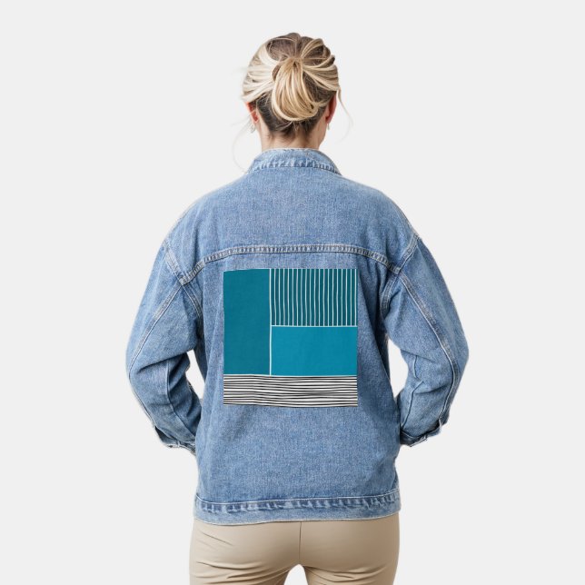 Veste En Jean Lignes Abstraites (Modèle)