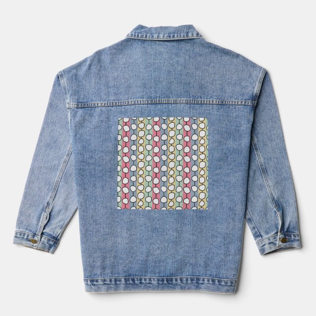 Veste En Jean Lignes colorées Pastel MCM (Verso)