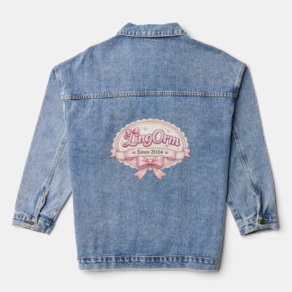 Veste En Jean LingOrm Depuis 2024 Badge Ruban Coquette