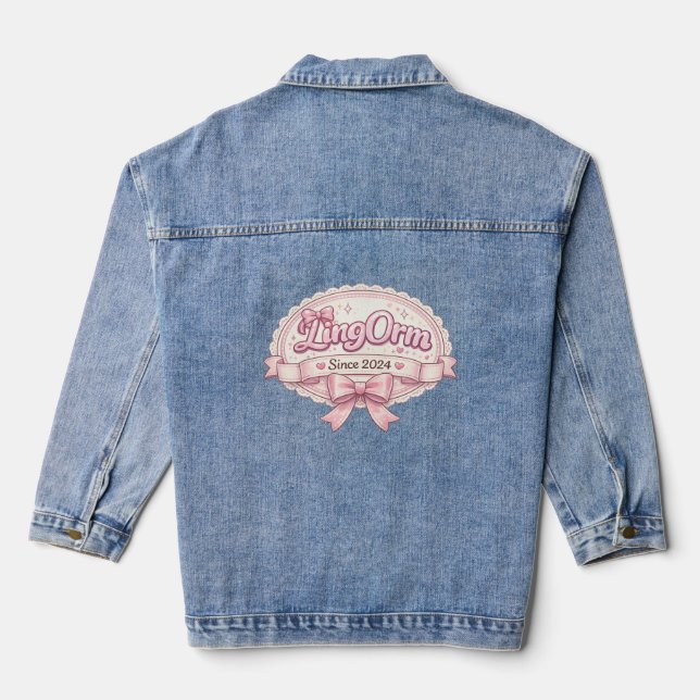 Veste En Jean LingOrm Since 2024 Coquette Ribbon Badge (Verso)
