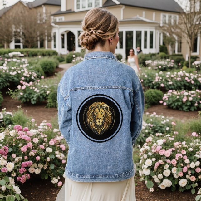 Veste En Jean Lion doré (Mariage Retour)