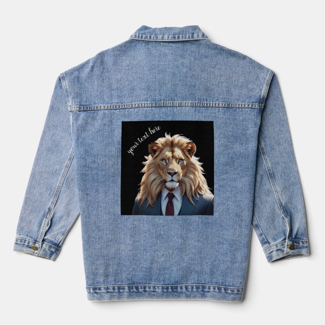 Veste En Jean lion en costume (Verso)