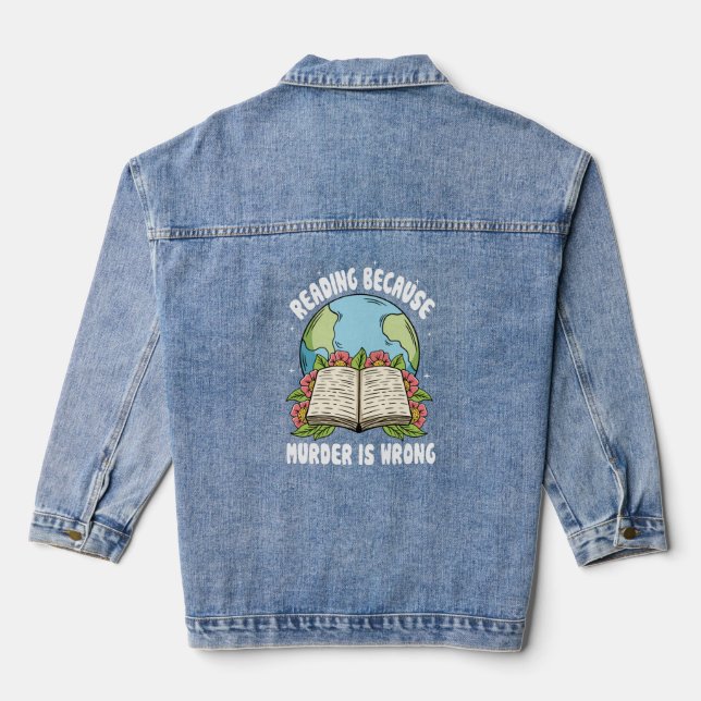 Veste En Jean Lire Parce Que Le Meurtre Est Mal (Verso)