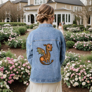 Veste En Jean Little Brown Dragon Baby par Molly Harrison