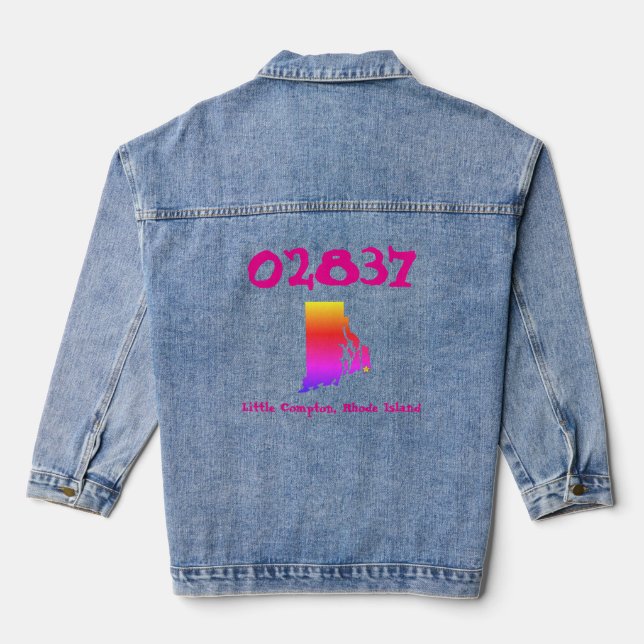Veste En Jean Little Compton, code postal RI - 02837, Fierté arc (Verso)