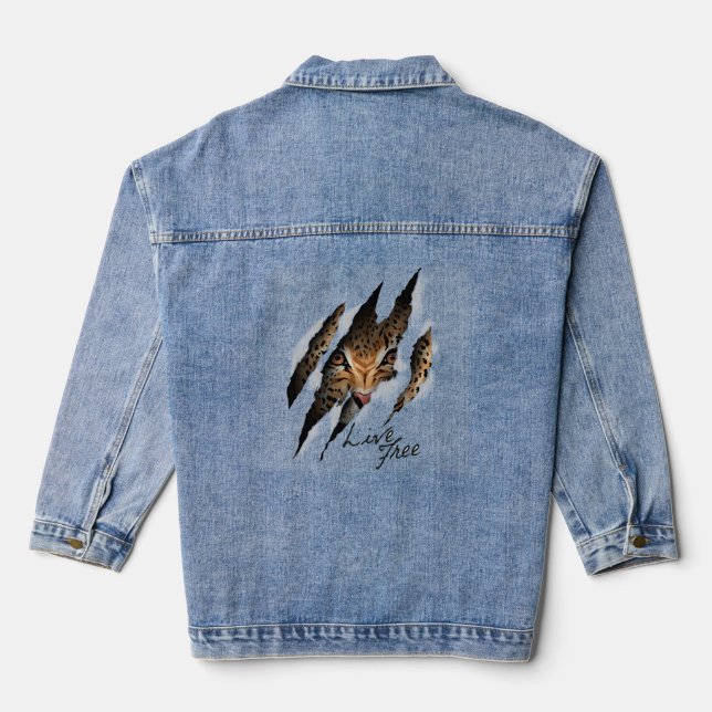 Veste En Jean Live Free Wildcat (Verso)