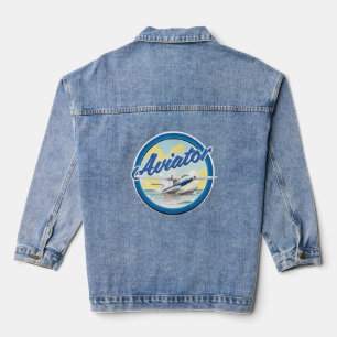 Veste En Jean Logo bleu Avion