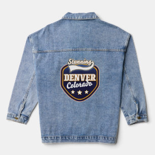 Veste En Jean logo de voyage de Denver Colorado