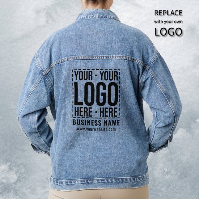 Veste En Jean Logo d'entreprise personnalisé Société d'entrepris (Créateur téléchargé)