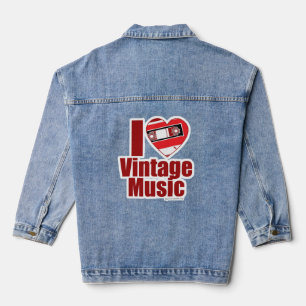 Veste En Jean Logo Épique Musique Vintage I Heart