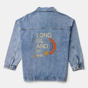 Veste En Jean Long Island 1640 - Starburst rétro (Crème et rouil