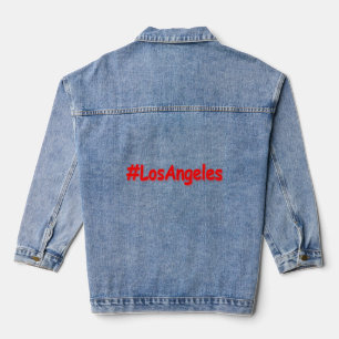 Veste En Jean "#LosAngeles" Joli design. Commandez dès maintenan