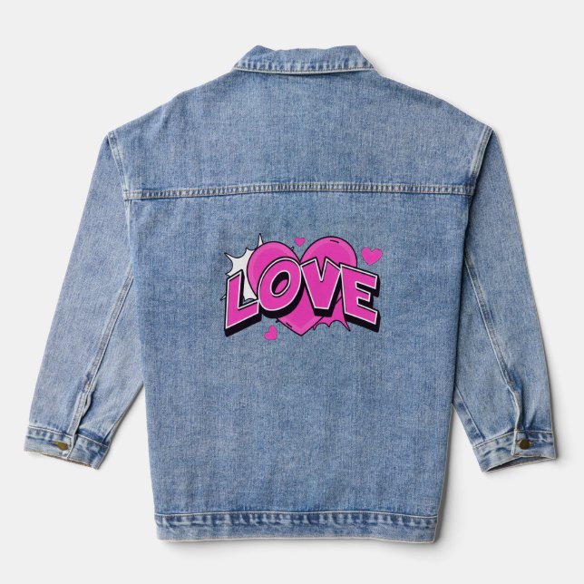Veste en jean LOVE (Verso)