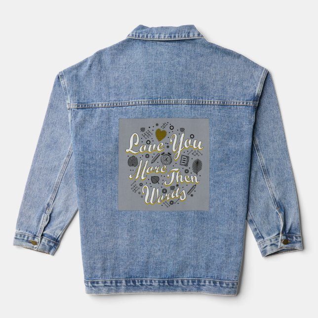 Veste En Jean love forever, (Verso)
