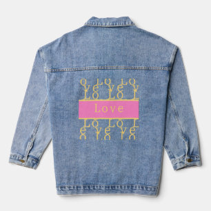 Veste En Jean Love Modern Typography