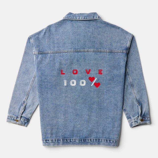 Veste En Jean Love Texte Denim (Verso)