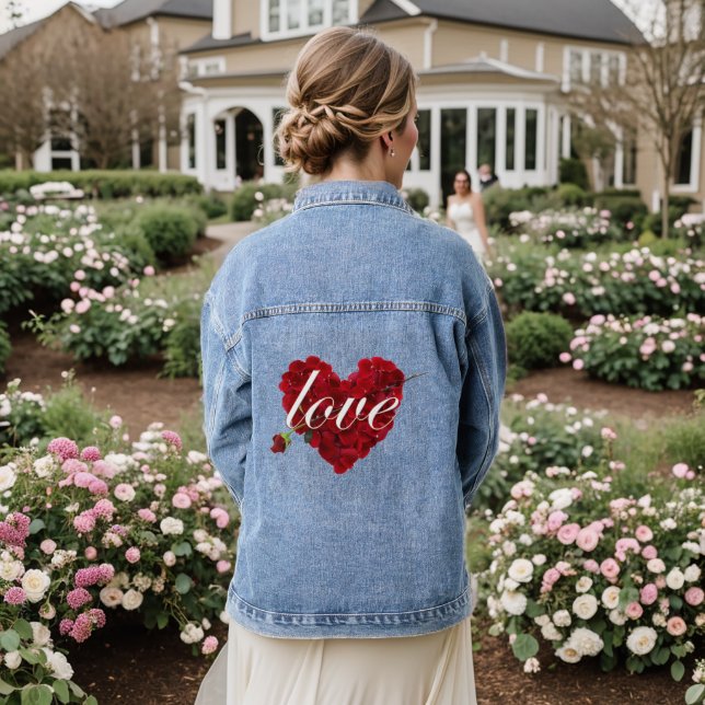 Veste En Jean Love Valentine Day Special Denim Jacket (Mariage Retour)