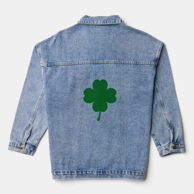 Veste En Jean Lucky Four Leaf Clover Denim Jacket Charm (Verso)